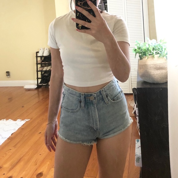 URBAN OUTFITTERS high rise Denim jeans shorts - Picture 1 of 1